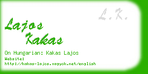 lajos kakas business card
